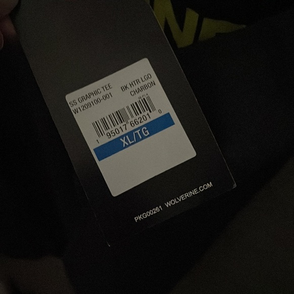 Men’s Wolverine Jersey Dark Charcoal/Yellow Green Logo Short Sleeve T-Shirt - Picture 5 of 10